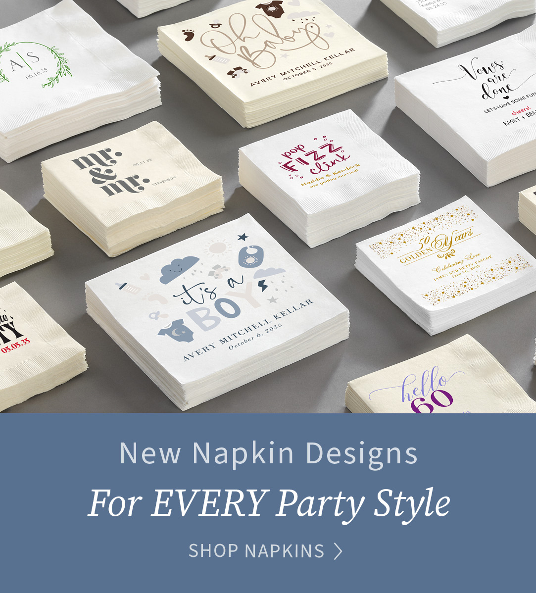New Napkin Designs for EVERY Party Style